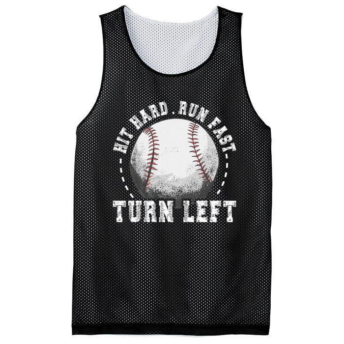 Hit Hard Run Fast Turn Left Baseball Player Mesh Reversible Basketball Jersey Tank