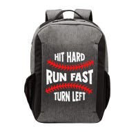 Hit Hard Run Fast Turn Left For A Baseball Player Vector Backpack
