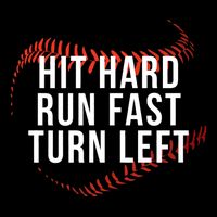 Hit Hard Run Fast Turn Left Funny Baseball Player & Fan Zip Tote Bag