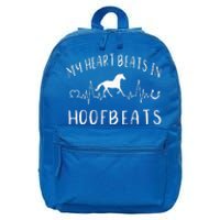 Heartbeat Horse Riding Cowgirl Equestrian Lovers 16 in Basic Backpack