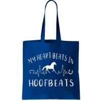 Heartbeat Horse Riding Cowgirl Equestrian Lovers Tote Bag