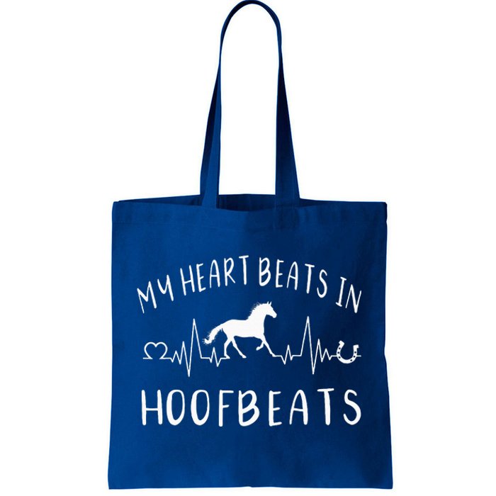 Heartbeat Horse Riding Cowgirl Equestrian Lovers Tote Bag