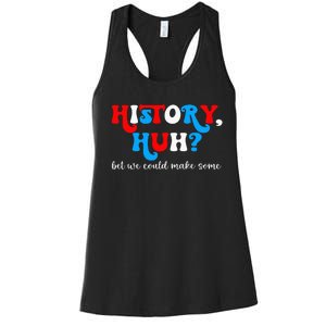 History Huh Red White And Royal Blue Women's Racerback Tank