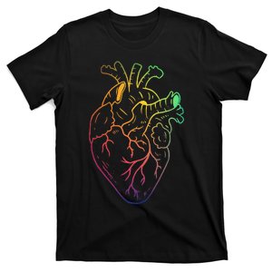 Human heart rainbow colour pride T-Shirt