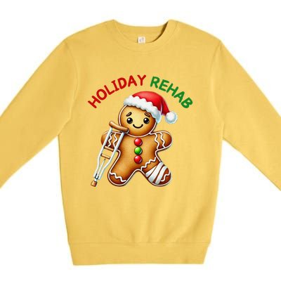 Humorous Holiday Rehab Gingerbread For Ot Pt Slp Premium Crewneck Sweatshirt