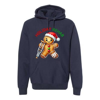 Humorous Holiday Rehab Gingerbread For Ot Pt Slp Premium Hoodie