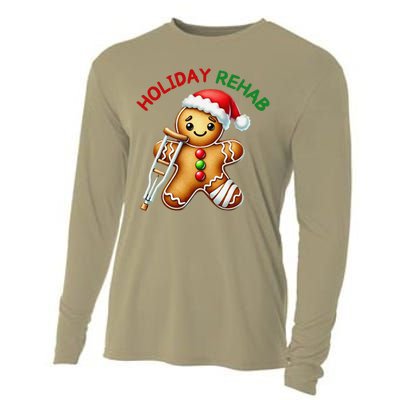 Humorous Holiday Rehab Gingerbread For Ot Pt Slp Cooling Performance Long Sleeve Crew