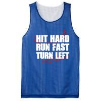 Hit Hard Run Fast Turn Left Funny Baseball Player Gift Mesh Reversible Basketball Jersey Tank