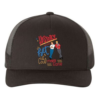 History Huh? Red White And Royal Blue Funny Saying Yupoong Adult 5-Panel Trucker Hat