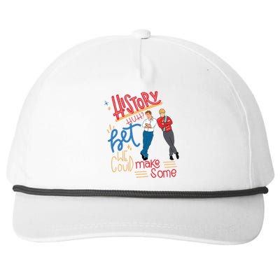 History Huh? Red White And Royal Blue Funny Saying Snapback Five-Panel Rope Hat