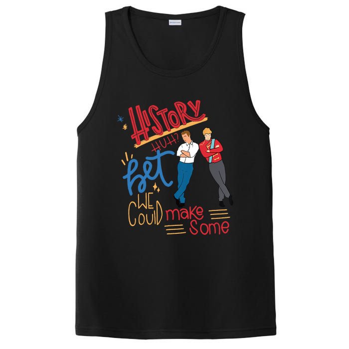 History Huh? Red White And Royal Blue Funny Saying PosiCharge Competitor Tank