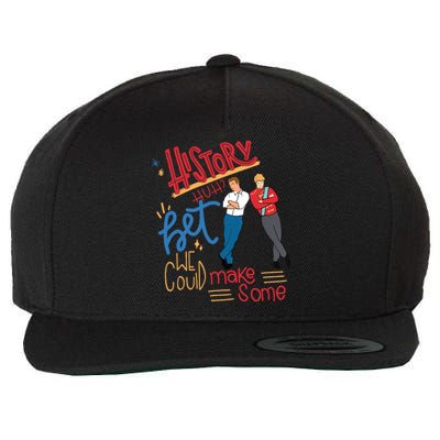 History Huh? Red White And Royal Blue Funny Saying Wool Snapback Cap