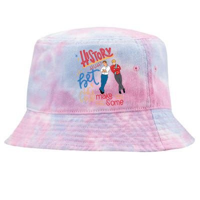 History Huh? Red White And Royal Blue Funny Saying Tie-Dyed Bucket Hat