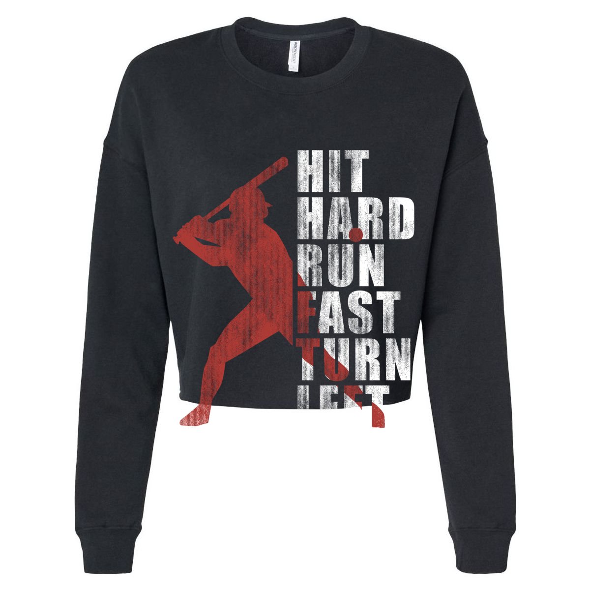 Hit Hard Run Fast Turn Left Funny Baseball Player Cute Gift T-Shirt