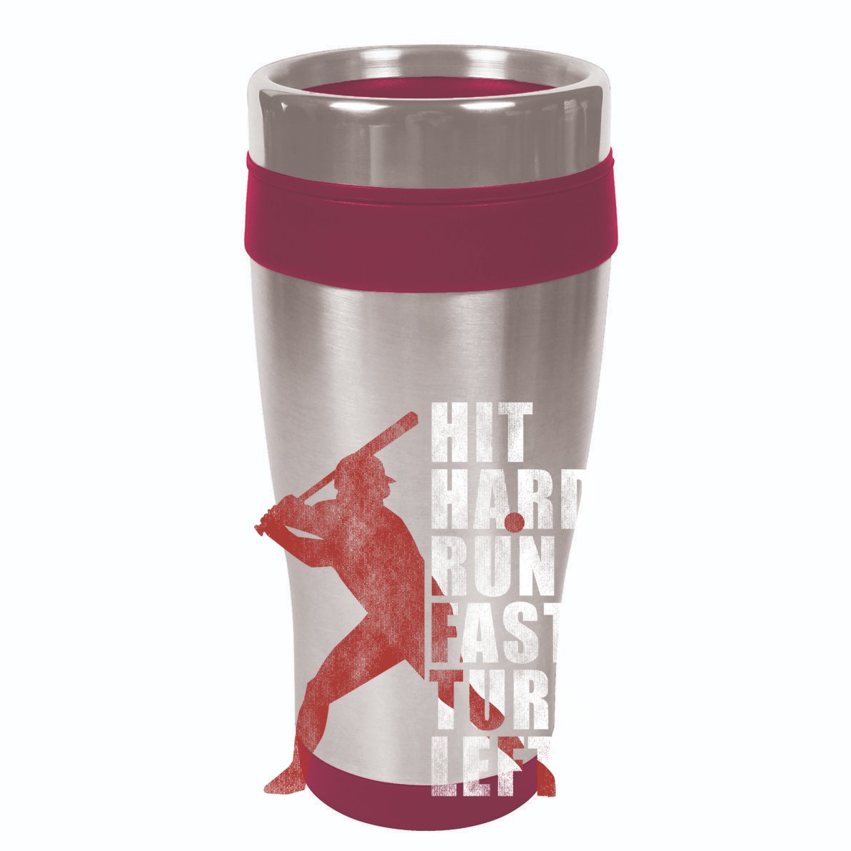 Hit Hard Run Fast Turn Left Funny Baseball Player Cute Gift Zip Tote Bag