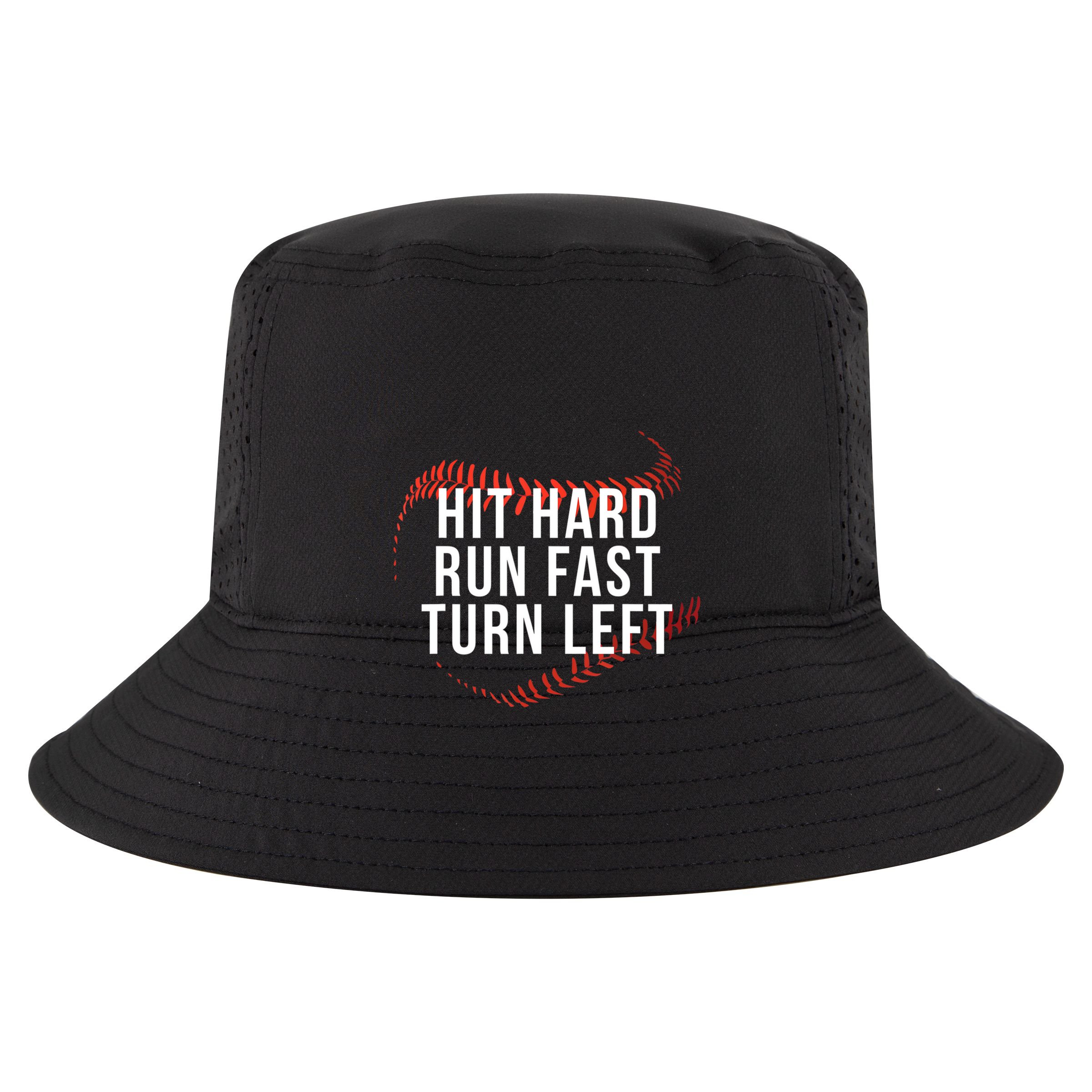Hit Hard Run Fast Turn Left Funny Baseball City Backpack