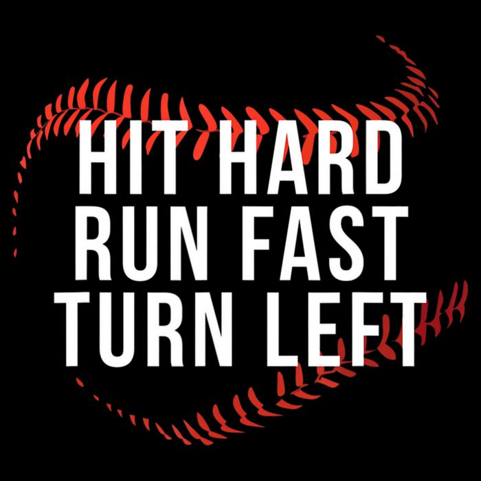 Hit Hard Run Fast Turn Left Funny Baseball 16 in Basic Backpack