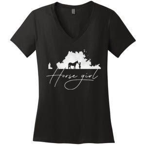 Horse Horseback Riding Apparel Horse Women's V-Neck T-Shirt