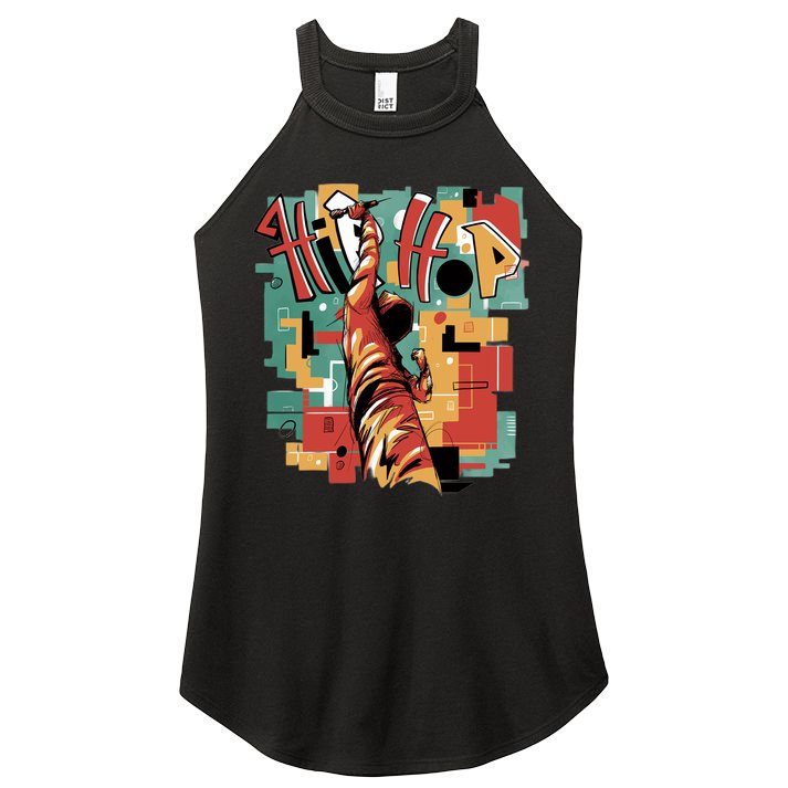 Hip Hop Retro Music Women's Perfect Tri Rocker Tank