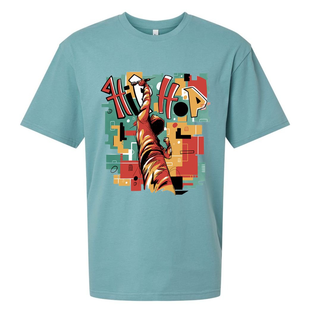 Hip Hop Retro Music Sueded Cloud Jersey T-Shirt