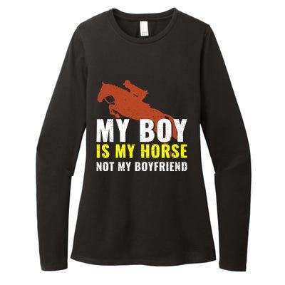 Horse Horseback Riding Gift Womens CVC Long Sleeve Shirt