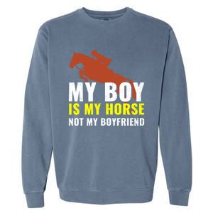 Horse Horseback Riding Gift Garment-Dyed Sweatshirt