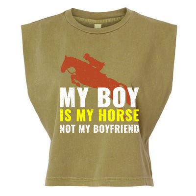 Horse Horseback Riding Gift Garment-Dyed Women's Muscle Tee