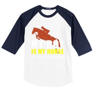 Horse Horseback Riding Gift Baseball Sleeve Shirt