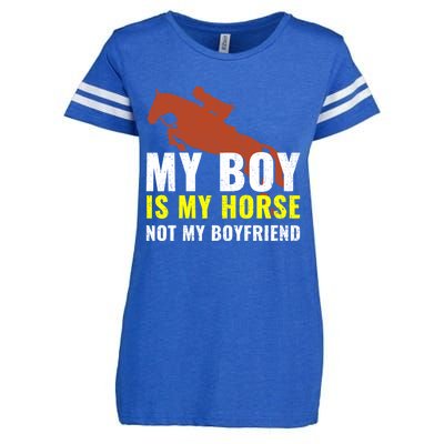 Horse Horseback Riding Gift Enza Ladies Jersey Football T-Shirt