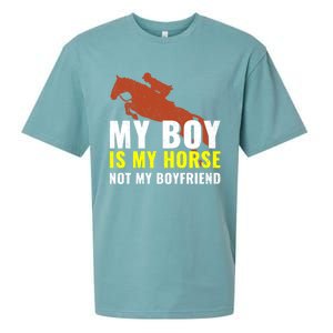 Horse Horseback Riding Gift Sueded Cloud Jersey T-Shirt