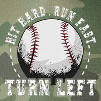 Hit Hard Run Fast Turn Left Baseball Player Legacy Tie Dye Trucker Hat