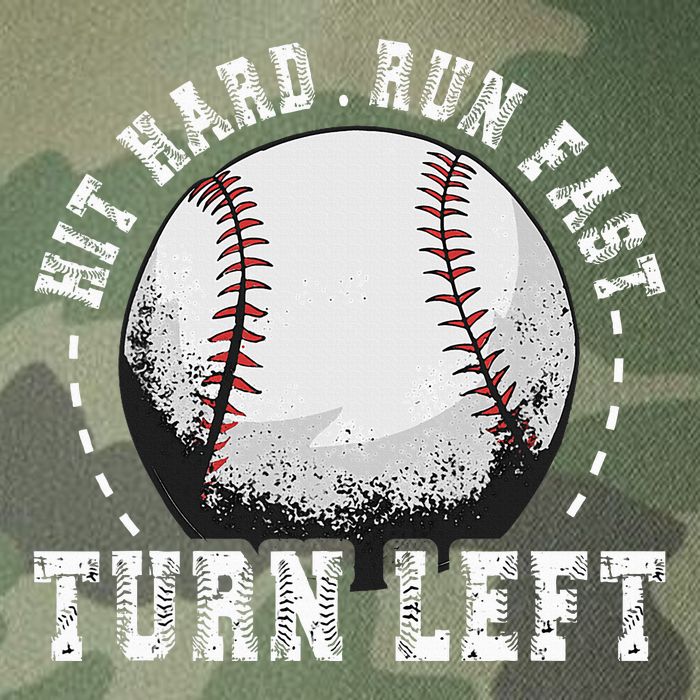 Hit Hard Run Fast Turn Left Baseball Player Legacy Tie Dye Trucker Hat