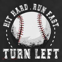 Hit Hard Run Fast Turn Left Baseball Player Adult Drive Performance Visor