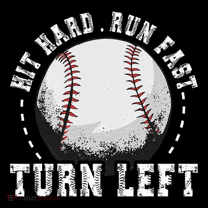 Hit Hard Run Fast Turn Left Baseball Player Toddler Hoodie