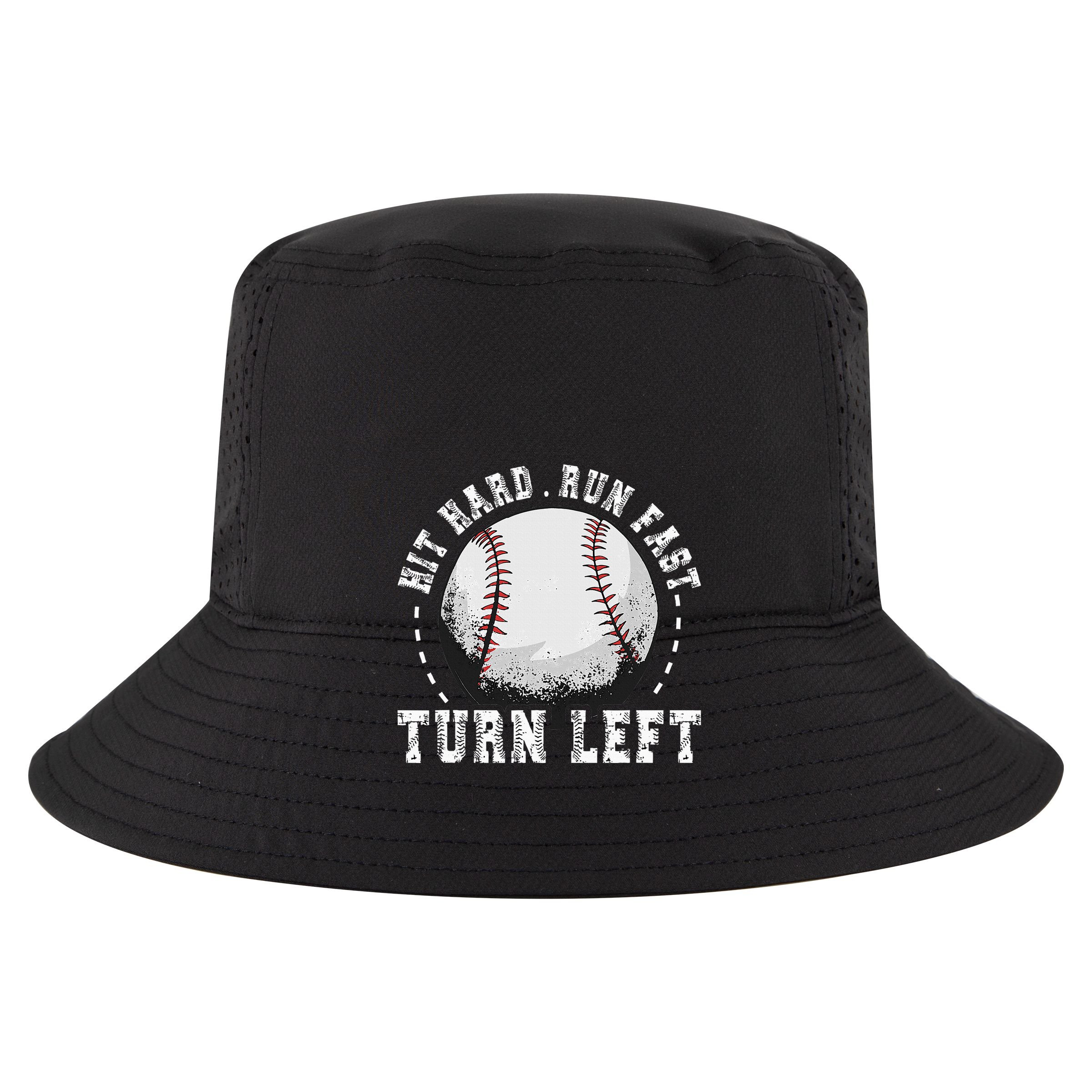 Hit Hard Run Fast Turn Left Baseball Player Kids Hoodie