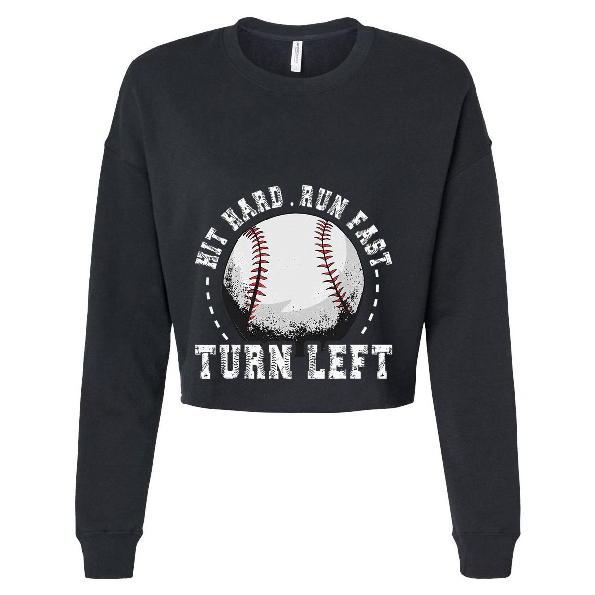 Hit Hard Run Fast Turn Left Baseball Player Kids Hoodie