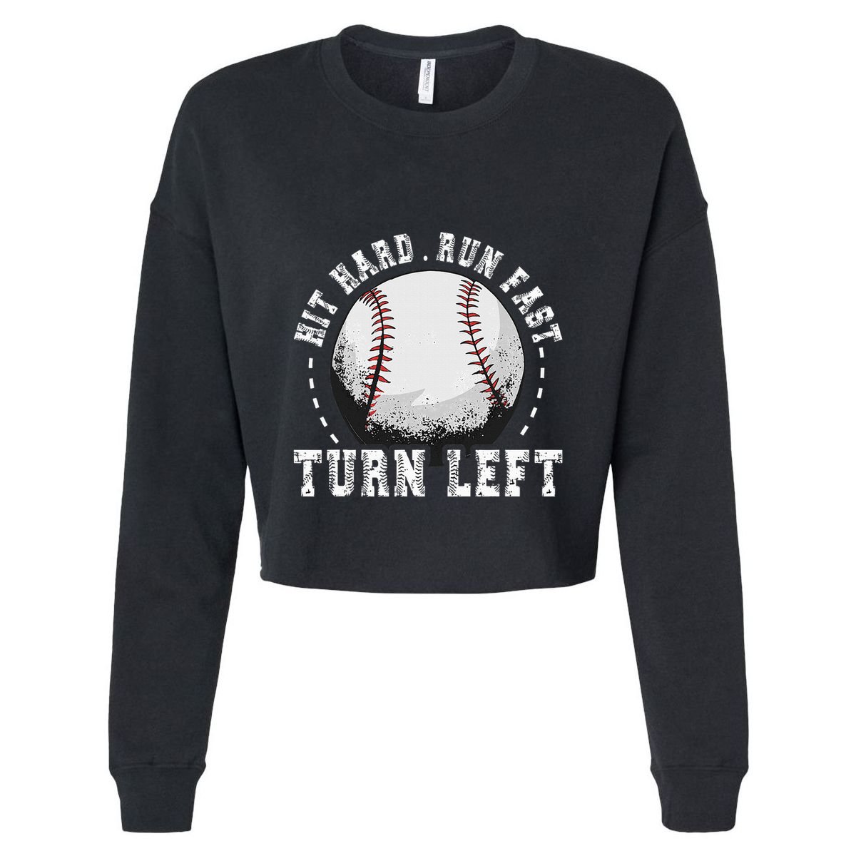 Hit Hard Run Fast Turn Left Baseball Player Kids Hoodie