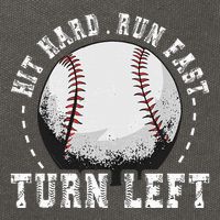 Hit Hard Run Fast Turn Left Baseball Player Cotton Canvas Backpack