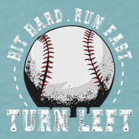 Hit Hard Run Fast Turn Left Baseball Player Sueded Cloud Jersey T-Shirt