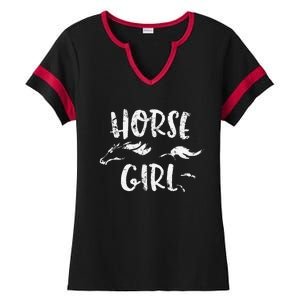 Horse Horseback Riding Equestrian Lover Gifts Ladies Halftime Notch Neck Tee