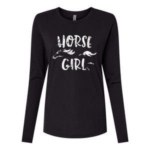 Horse Horseback Riding Equestrian Lover Gifts Womens Cotton Relaxed Long Sleeve T-Shirt