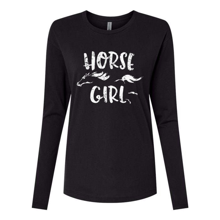 Horse Horseback Riding Equestrian Lover Gifts Womens Cotton Relaxed Long Sleeve T-Shirt