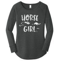 Horse Horseback Riding Equestrian Lover Gifts Women's Perfect Tri Tunic Long Sleeve Shirt