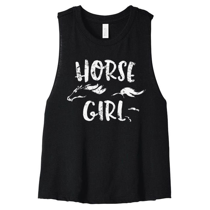 Horse Horseback Riding Equestrian Lover Gifts Women's Racerback Cropped Tank