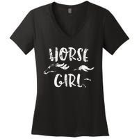 Horse Horseback Riding Equestrian Lover Gifts Women's V-Neck T-Shirt