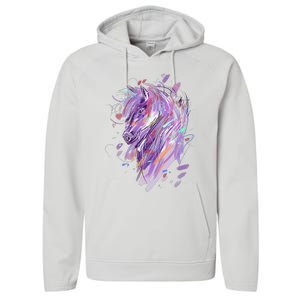 Horse  Horseback Riding Horse Lover Performance Fleece Hoodie