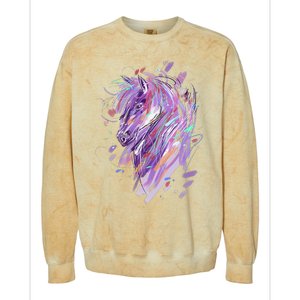 Horse  Horseback Riding Horse Lover Colorblast Crewneck Sweatshirt