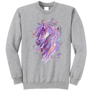 Horse  Horseback Riding Horse Lover Tall Sweatshirt