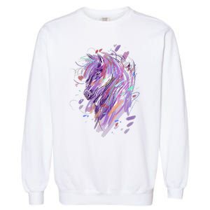 Horse  Horseback Riding Horse Lover Garment-Dyed Sweatshirt