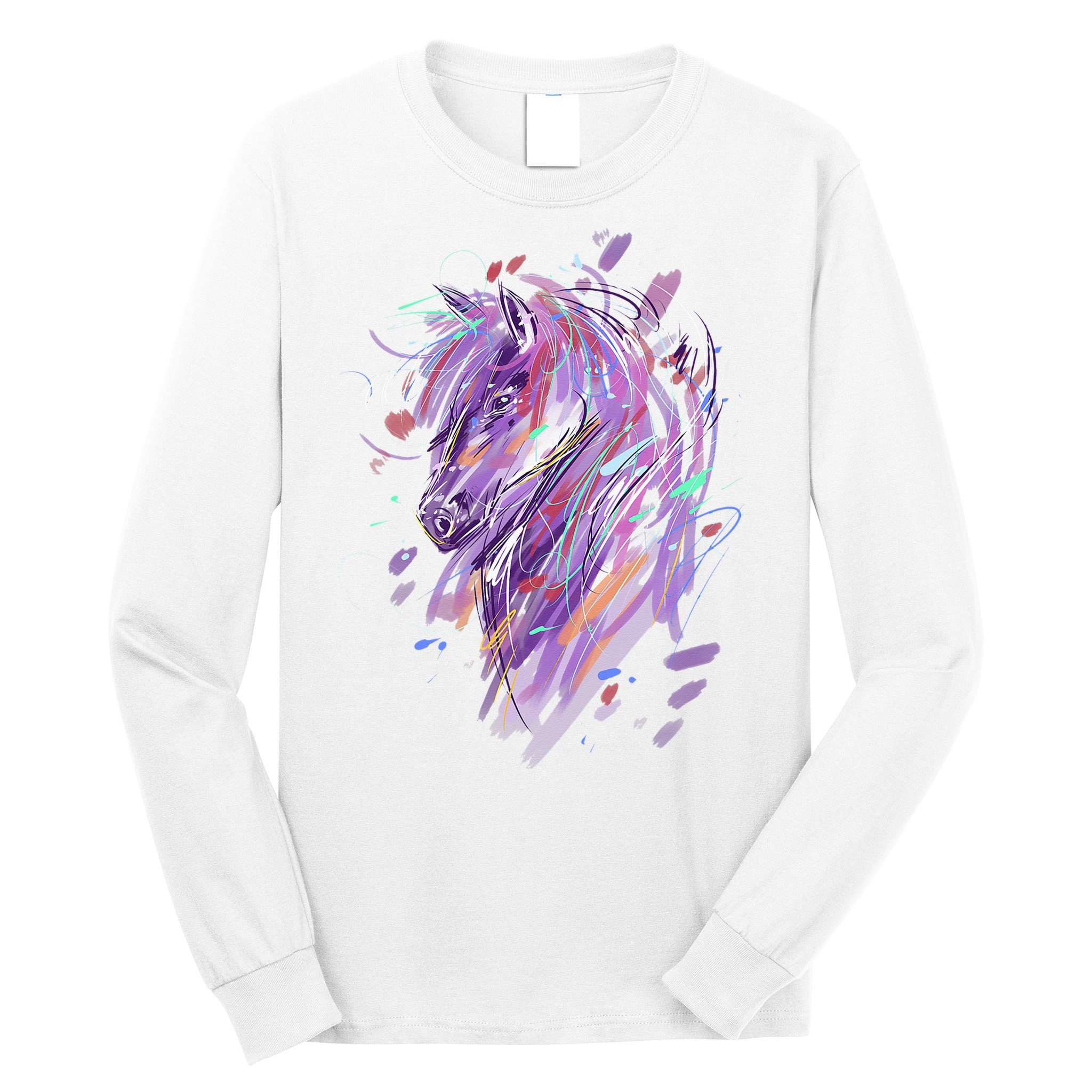 Horse  Horseback Riding Horse Lover Long Sleeve Shirt